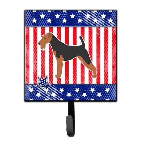 Carolines Treasures USA Patriotic Airedale Terrier Leash or Key Holder BB3357SH4